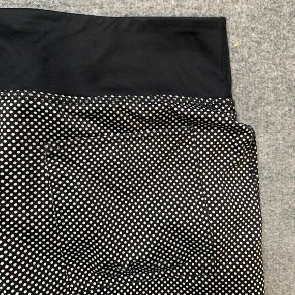 JoFit Skirted Capri Womens S Small Black White Polka Dot Pull On Stretch Pants - Picture 11 of 13